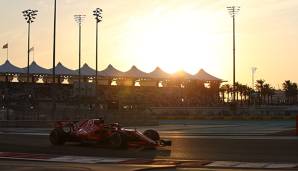 Sebastian Vettel musste sich in Abu Dhabi den beiden Mercedes geschlagen geben.
