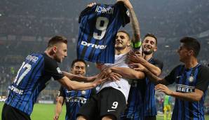 Rang 10: Mauro Icardi (Inter Mailand) - 9 Tore in 8 Spielen