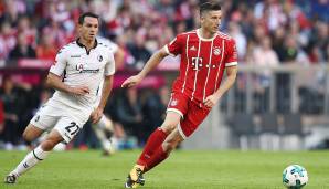 Rang 4: Robert Lewandowski (FC Bayern) - 13 Tore in 12 Spielen