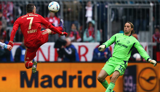Franck Ribery (l.) von Bayern München war der überragende Mann auf dem Feld