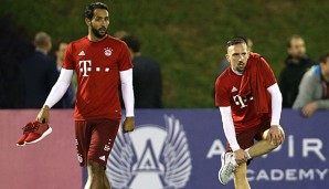 Mehdi Benatia und Franck Ribery liefen schon kurz nach der Landung in Katar