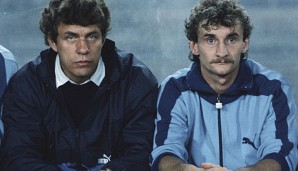 Zwei Legenden des Fußballsports: Otto Rehhagel und Rudi Völler