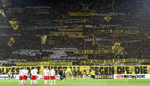 Die Dortmunder Fans zeigten, was sie von RB Leipzig halten