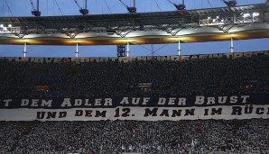 Platz 10: Eintracht Frankfurt - Auslastung: 94,91 Prozent | Kapazität: 51.500 Plätze | Durchschnitt: 48.879 Zuschauer