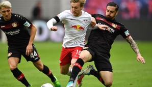 Platz 3: Emil Forsberg (RB Leipzig) – 71 erfolgreiche Dribblings / 146 Dribblings insgesamt