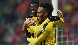 Ousmane Dembele und Pierre-Emerick Aubameyang haben mit Borussia Dortmund den dritten Platz erreicht