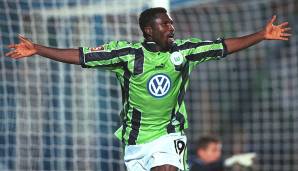 Platz 3: Jonathan Akpoborie (Nigeria), 61 Tore (144 Spiele) für Hansa Rostock, den VfB Stuttgart und den VfL Wolfsburg