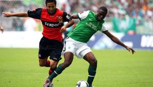 Platz 15: Boubacar Sanogo (Elfenbeinküste), 26 Tore (100 Spiele) für den Hamburger SV, den SV Werder Bremen, die TSG 1899 Hoffenheim und den 1. FC Kaiserslautern