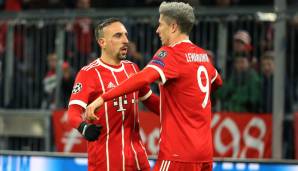 Bayerns Topverdiener: Robert Lewandowski, Frank Ribery, 16 Millionen Euro - Im europäischen Vergleich sind es Peanuts, in der Bundesliga sind Ribery und Lewandowski Topverdiener
