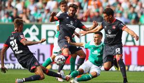 Der 1. FC Nürnberg stoppte den Aufschwung von Werder Bremen und kam in der letzten Minute zum 1:1-Ausgleich.