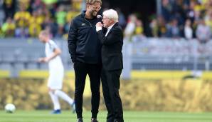 Meistertrainer Jürgen Klopp kam zurück in seine alte Heimat und coachte die BVB-Allstars. Trainer des Gegners war übrigens Peter Stöger.