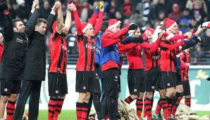 Platz 10: Eintracht Frankfurt - 383 Punkte (102 Siege, 77 Unentschieden, 119 Niederlagen, Torverhältnis 389:438) in neun Saisons.