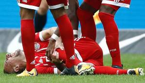 Franck Ribery verletzt sich im Spiel gegen Hertha BSC