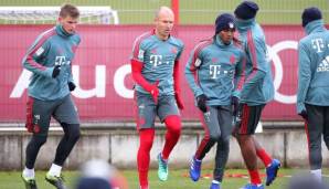 Arjen Robben vom FC Bayern München arbeitet an seinem Comeback.