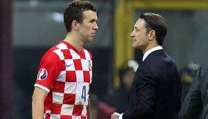Kennen sich bereits aus der kroatischen Nationalmannschaft: Ivan Perisic und Bayern-Trainer Niko Kovac.