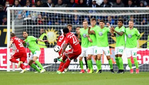 David Alaba brachte die Bayern mit einem direkten Freistoßtor in Führung