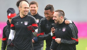 Die Bayern-Stars um Robben, Boateng und Ribery haben derzeit allen Grund zum Lachen