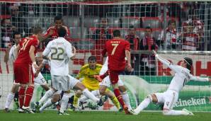 17. April 2012, Halbfinale Champions League, Hinspiel, FCB - Real 2:1: Tore von Franck Ribery und Mario Gomez in der letzten Minute stießen die Tür zum Finale Dahoam für die Bayern weit auf.
