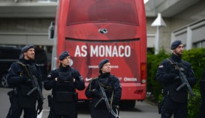 Zurück nach Dortmund: Auch vor dem Teamhotel der AS Monaco ist Sicherheit das beherrschende Thema