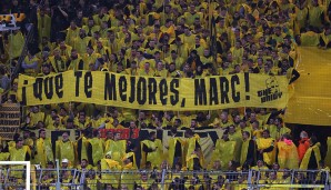 Die Fans ließen sich auch nicht lumpen und haben in rekordverdächtiger Zeit ein Banner für den Spanier gebastelt