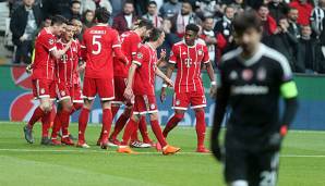 Thiago brachte den FC Bayern München gegen Besiktas früh in Führung.
