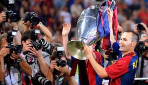 4 Titel: Andres Iniesta (Spanien) mit dem FC Barcelona (2005/06, 2008/09, 2010/11, 2014/15).