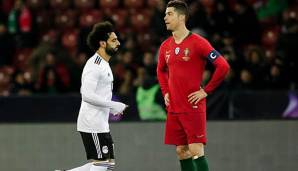 Im März trafen Salah und Ronaldo mit ihren Nationalteams aufeinander.