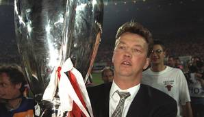 Louis van Gaal bejubelt den Champions-League-Sieg 1995.