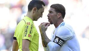 Steht öfter mal im Disput mit den Schiedsrichtern in Spanien und der Champions League: Real-Kapitän Sergio Ramos.