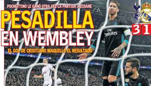 Die gleiche Zeitung titelte am Donnerstag: "Albtraum in Wembley"