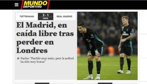 In der Mundo Deportivo ist vom freien Fall der Madrilenen die Rede. Im Vergleich zur 1:2-Niederlage gegen Girona habe sich die Elf von Zizou kein Stück verbessert
