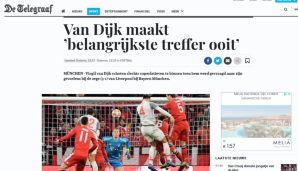 TELEGRAAF: Bei den Niederländern steht natürlich Landsmann Virgil van Dijk im Fokus. Der Innenverteidiger habe "den Unterschied gemacht".