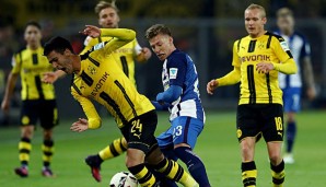 Borussia Dortmund und Hertha BSC lieferten sich in der Liga ein umkämpftes Spiel