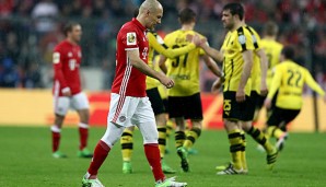 Arjen Robben und der FC Bayern schieden gegen Borussia Dortmund aus dem Pokal aus