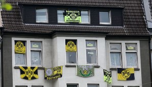 Die Häuser in Dortmund sind geschmückt ...