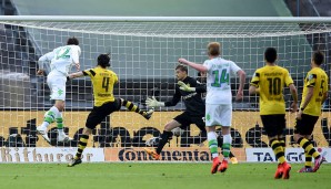 VfL Wolfsburg - Borussia Dortmund 3:1 (2015): Gegen die starken Wölfe, die im gleichen Jahr auch die Vizemeisterschaft holten, war kein Kraut gewachsen