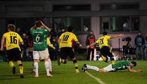 Im DFB-Pokal 2012 gewann Dortmund in Fürth nach Verlängerung.