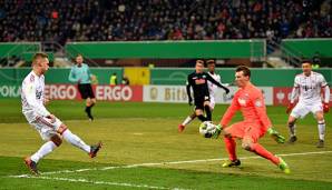 Joshua Kimmich erzielte da 3:0 für den FC Bayern in Paderborn