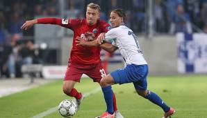 Lukas Boeder im Zweikampf gegen den 1. FC Magdeburg