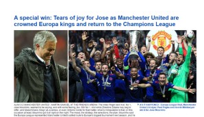 Manchester United schlug Ajax Amsterdam und krönte sich zum Sieger der Europa League 2017: Der Guardian betont die emotionale Bedeutung des Sieges für Jose Mourinho. Freudentränen beim Special One und der Einzug in die Champions League