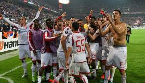 Die Spieler von Roter Stern Belgrad waren dagegen nach Abpfiff in Feierlaune