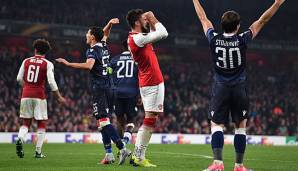 Olivier Giroud und dem FC Arsenal reichten ein mageres 0:0 gegen Roter Stern Belgrad zum Weiterkommen