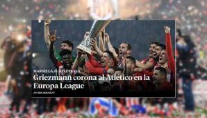 "Die 10.500 mitgereisten Fans erlebten eine unvergessliche Nacht", schreibt La Vanguardia, nachdem Griezmann Atletico krönte.