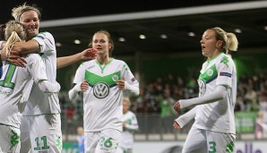 Die Damen des VfL Wolfsbürg können mit großer Wahrscheinlichkeit für's Finale planen