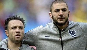 Die Affäre um Mathieu Valbuena (l.) und Karim Benzema beschäftigt Frankreichs Justiz