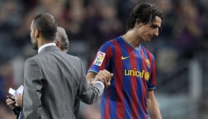 Zlatan Ibrahimovic spielte unter Pep Guardiola beim FC Barcelona
