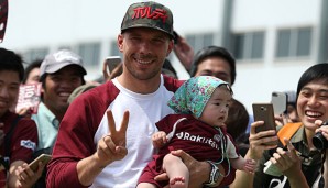 Lukas Podolski wurde nach seinem Wechsel in die J-League jetzt bei Vissel Kobe vorgestellt