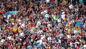 Platz 4: Aston Villa (England), 32.107 Zuschauer durchschnittlich