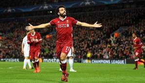 Mo Salah (FC Liverpool): Der Ägypter wechselte vergangenen Sommer vom AS Rom nach Liverpool, wo er unter Klopp auf dem rechten Flügel gesetzt ist