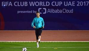 Cristiano Ronaldo beim Aufwärmen für das Halbfinale bei der FIFA Klub-WM